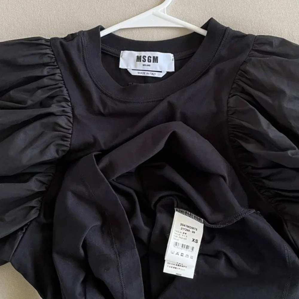 MSGM Puff Balloon Sleeve Top Made in Italy - Picture 9 of 9
